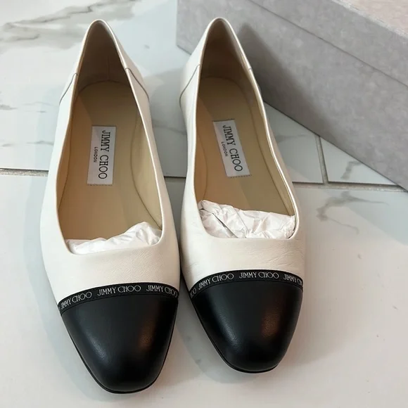 ジミーチュウ　WATSON FLAT サイズ35 1/2 楽天市場】JIMMY CHOO ジミーチュウ パンプス ホワイト ブラック